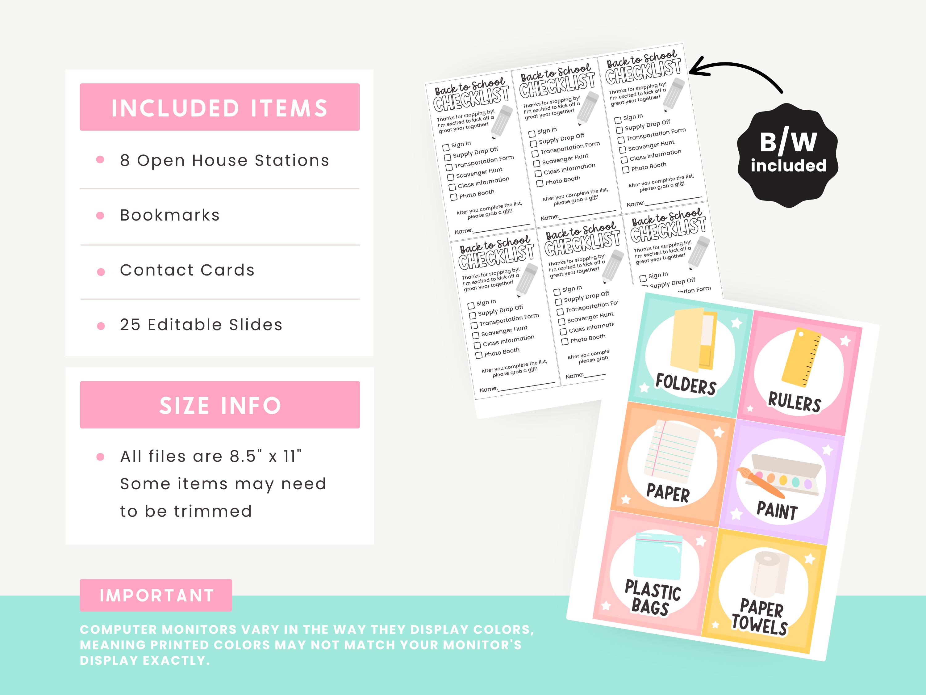 Back to School Open House Bundle | Editable Meet the Teacher Station ...