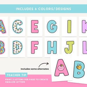 Editable Classroom Bulletin Board Letters | Colorful Alphabet Letters