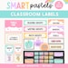 Classroom Labels Editable Templates, Bright Pastels Classroom ...