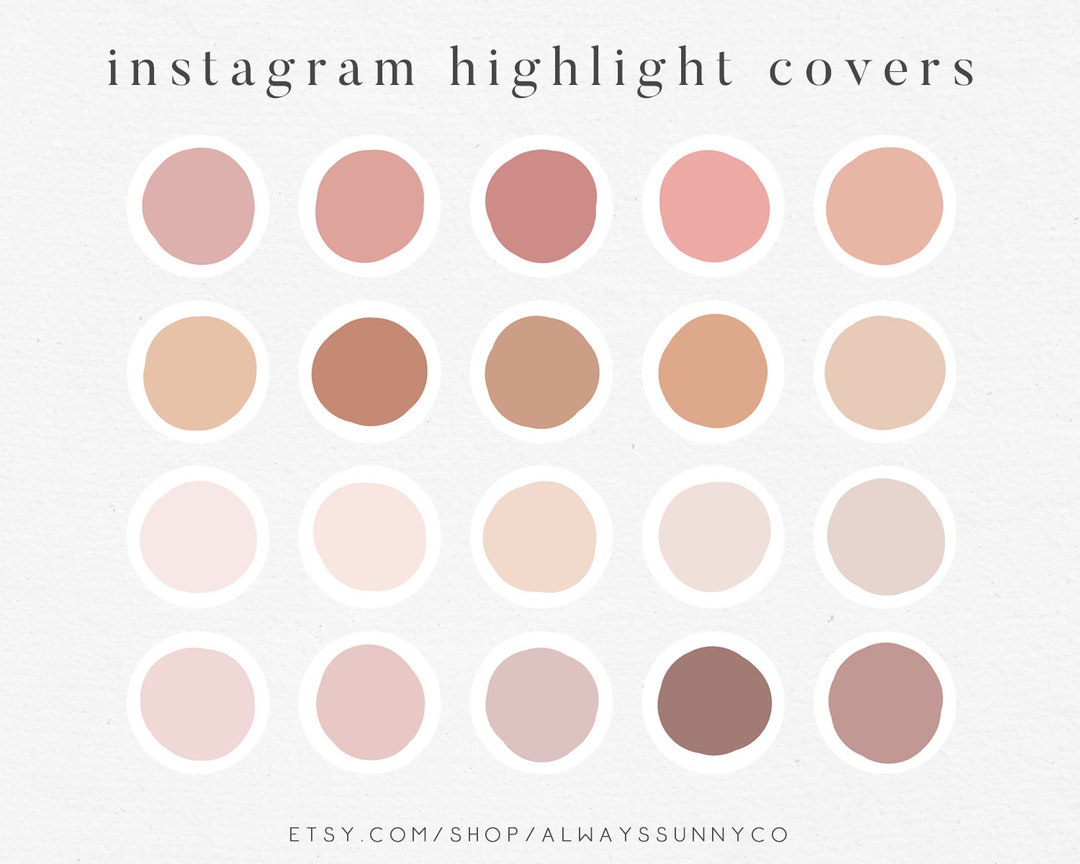 20 Neutral Instagram Highlight Covers Pink Peach Colors - Etsy