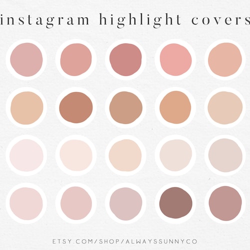 20 Neutral Instagram Highlight Covers Moody Colors Instagram - Etsy