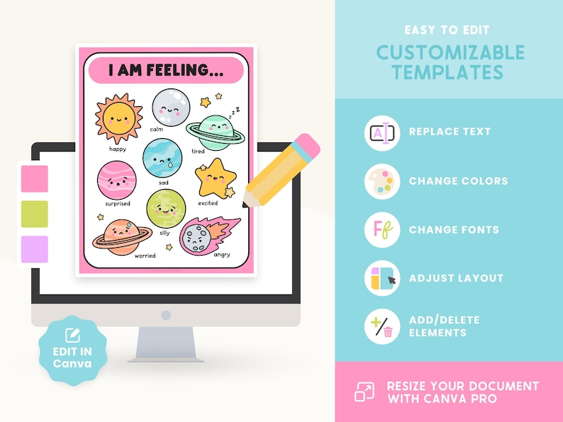 Editable Calming Space Posters for Classroom | Kinder Brights SEL Decor ...