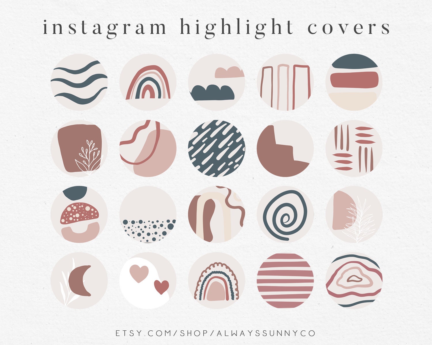20 Abstract Instagram Highlight Covers Modern Instagram | Etsy