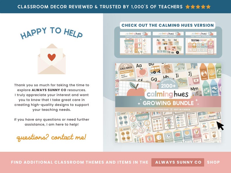 Editable Classroom Decor GROWING Printable Bundle | Elementary Posters & Visuals | Montessori Classroom | Homeschool Learning Printables image 15