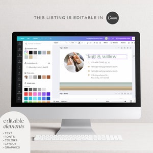 Editable Branding Kit, DIY Canva Modern Boho Logo, Retro Logo Template ...
