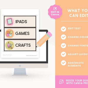 Classroom Visual Schedule, Editable Canva Template, Bright Desert ...