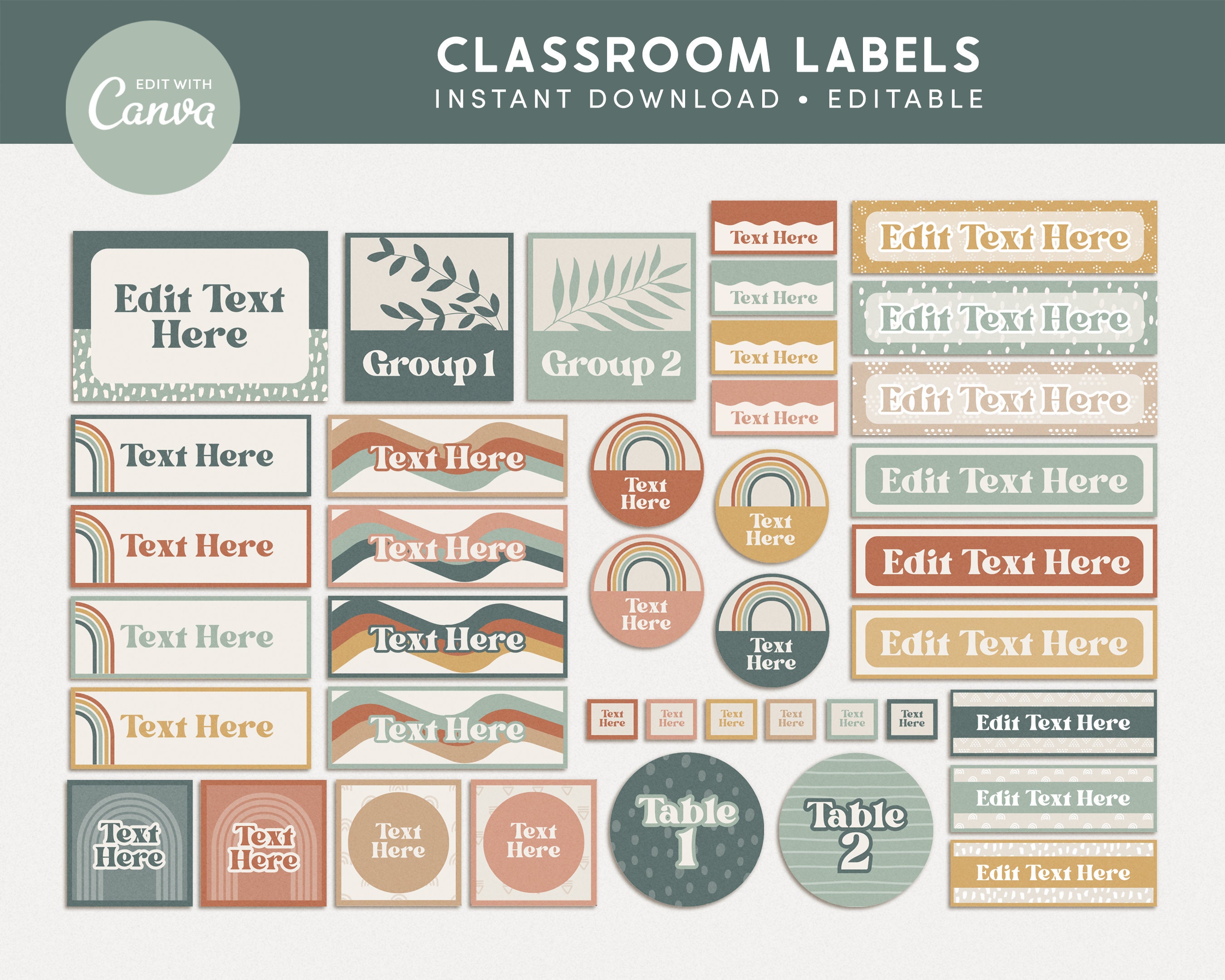 Woodland Critters Printable Classroom Label Template / Templates for  Teachers / Printable Labels / Editable Labels / Woodland Classroom 