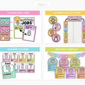 Editable Classroom Kinder Brights Printable Bundle, Canva Classroom ...