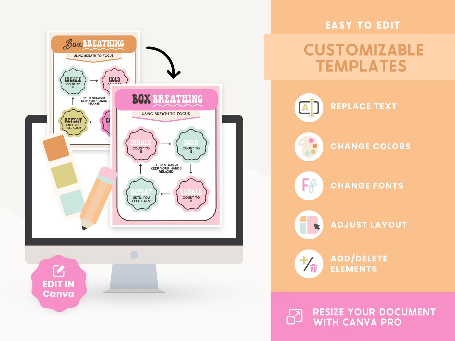 Editable Desert Charm Calming Corner Posters | Classroom Calming Corner ...