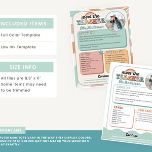 Meet the Teacher Classroom Printable Template, Groovy Teacher ...