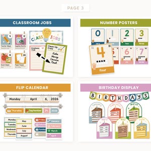 Editable Classroom Decor GROWING Printable Bundle | Elementary Posters & Visuals | Montessori Classroom | Homeschool Learning Printables image 5