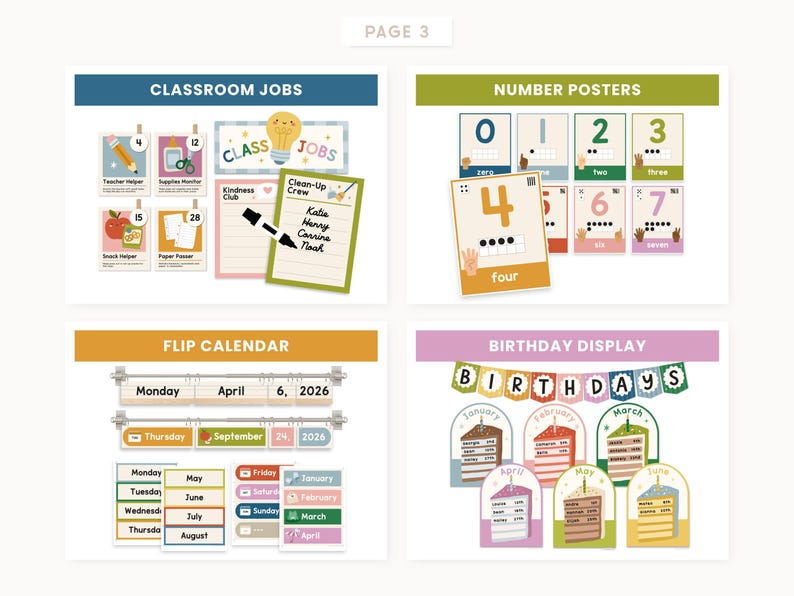 Editable Classroom Decor GROWING Printable Bundle | Elementary Posters & Visuals | Montessori Classroom | Homeschool Learning Printables image 5