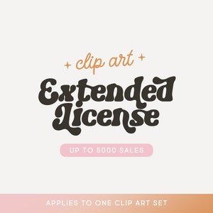 Clip Art erweiterte Lizenz - für 1 Clip Art Set (bis zu 5000 kommerzielle Verkäufe)