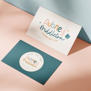 Colorful Teacher Logo Design - Editable Canva Template, Charming and ...