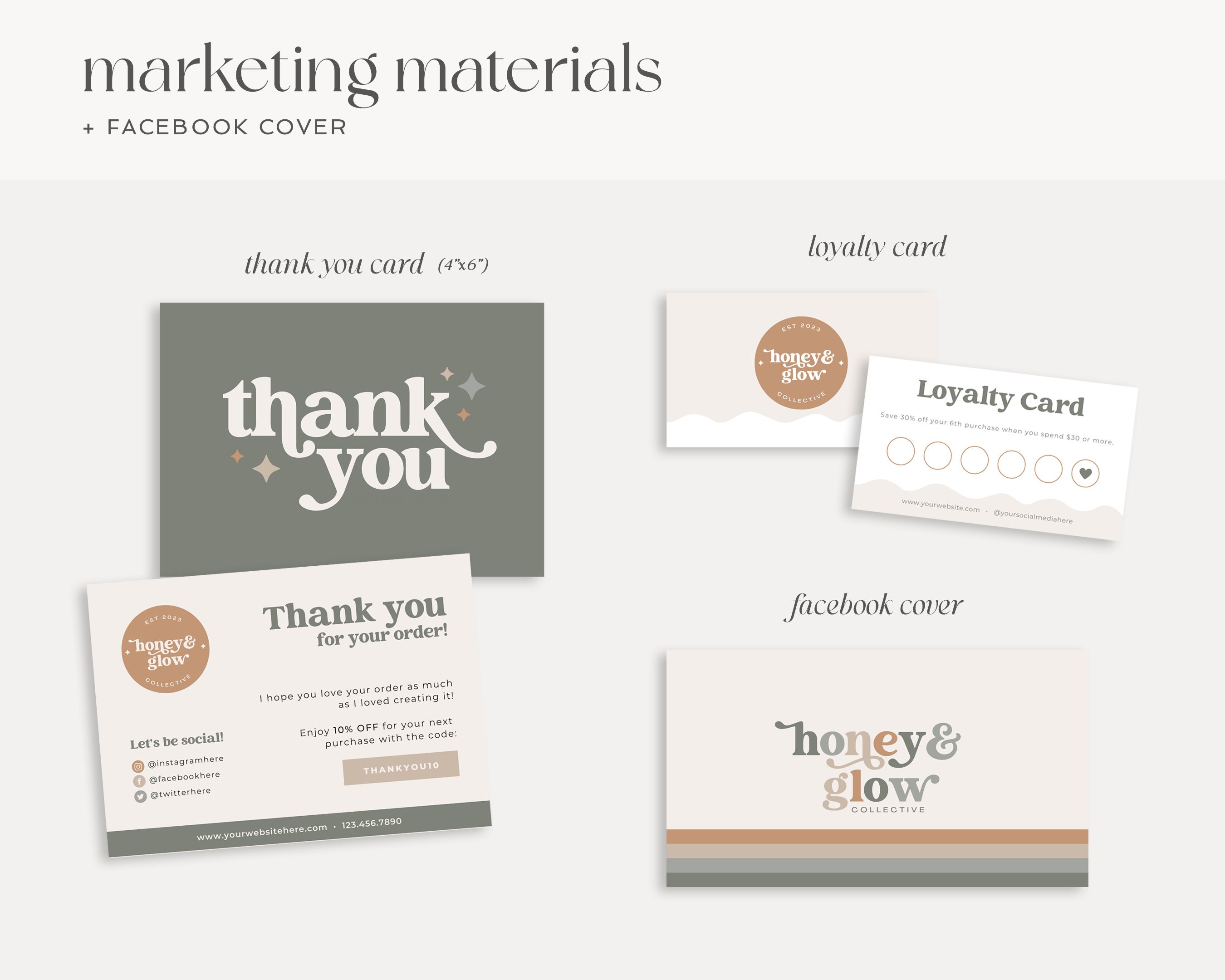 Editable Branding Kit, DIY Canva Modern Boho Logo, Retro Logo Template ...