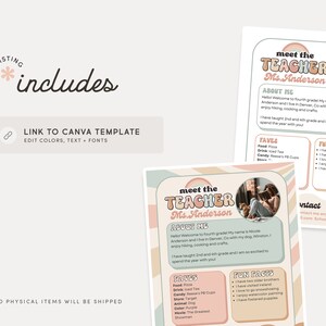 Meet the Teacher Classroom Printable Template, Teacher Introduction ...