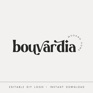 Editable Logo Template, DIY Modern Boho Logo, Canva Studio Artist Branding, Instant Download