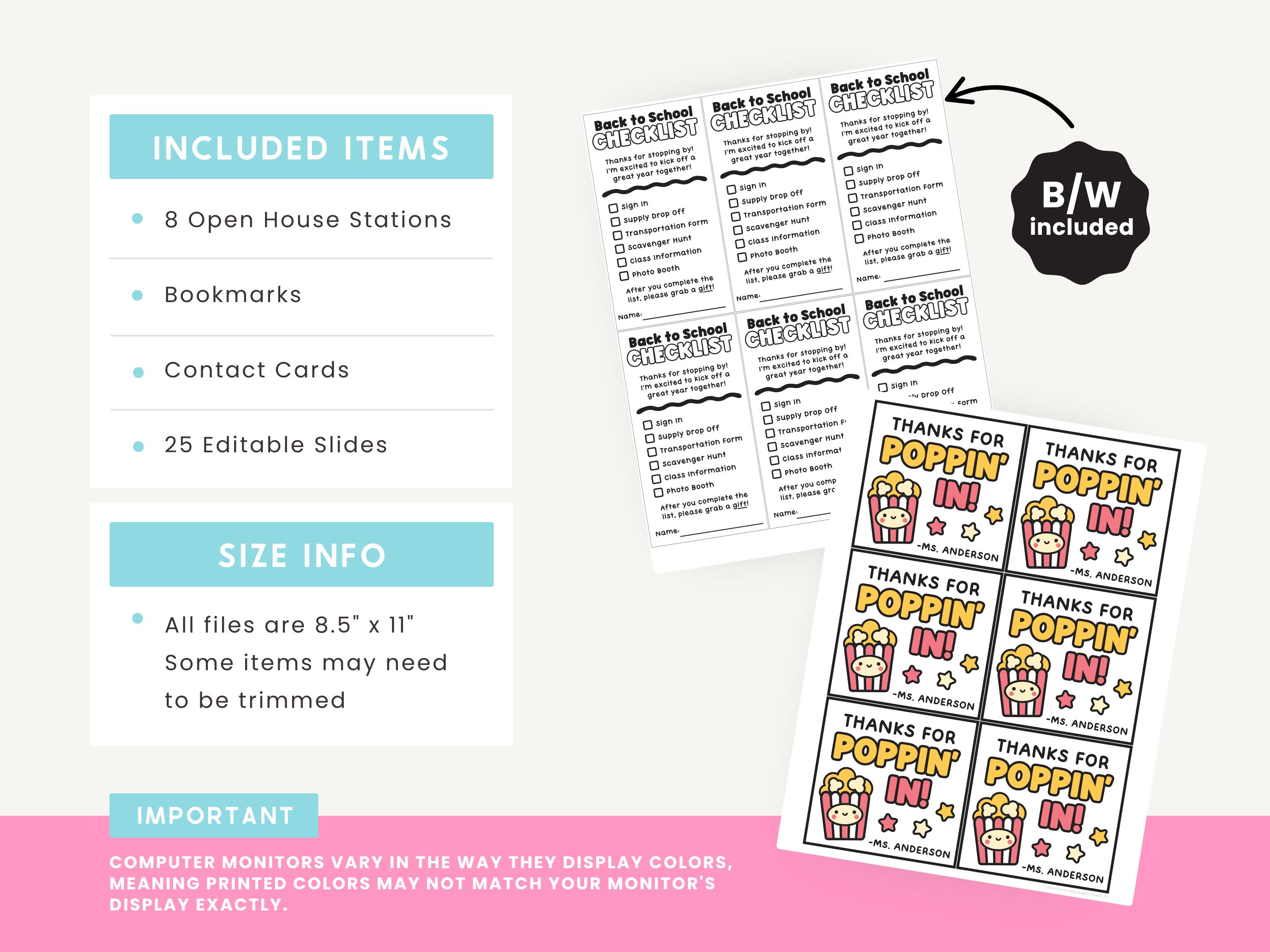Back to School Open House Bundle | Editable Meet the Teacher Station ...