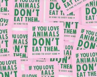 Vegan Sticker Set | Plant-Based, Animal Rights (5x5 cm)