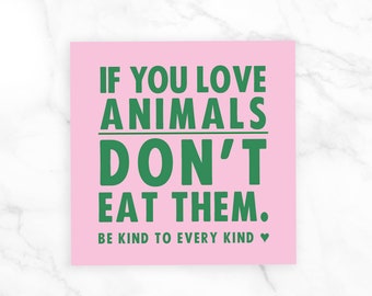 1 Vegan Sticker Small | Outdoor Vegan Sticker | Laptop Sticker, Friends not food, Animal Rights Activism, Go Vegan, Veganism