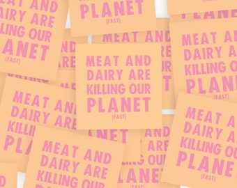 Vegan Stickers Small | Outdoor Vegan Stickers | Animal Agriculture, Animal Rights Activism, Go Vegan, No Planet B VeganSticker Set