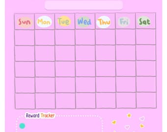 Kid's Printable Chore Chart- Pink