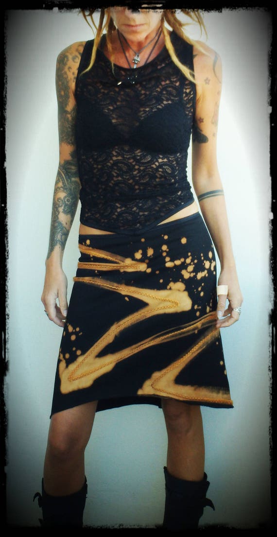 black denim skirt festival outfit