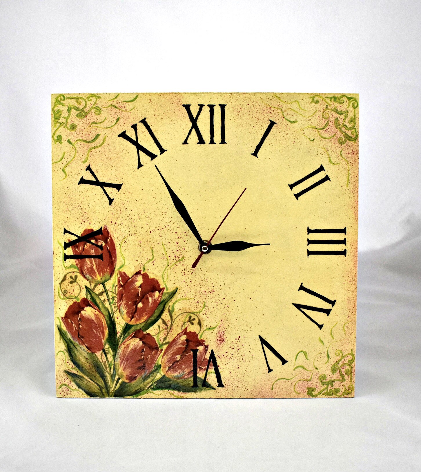 Wall Clock Ulips Wall Clock Picture Decor Vintage Decor Etsy