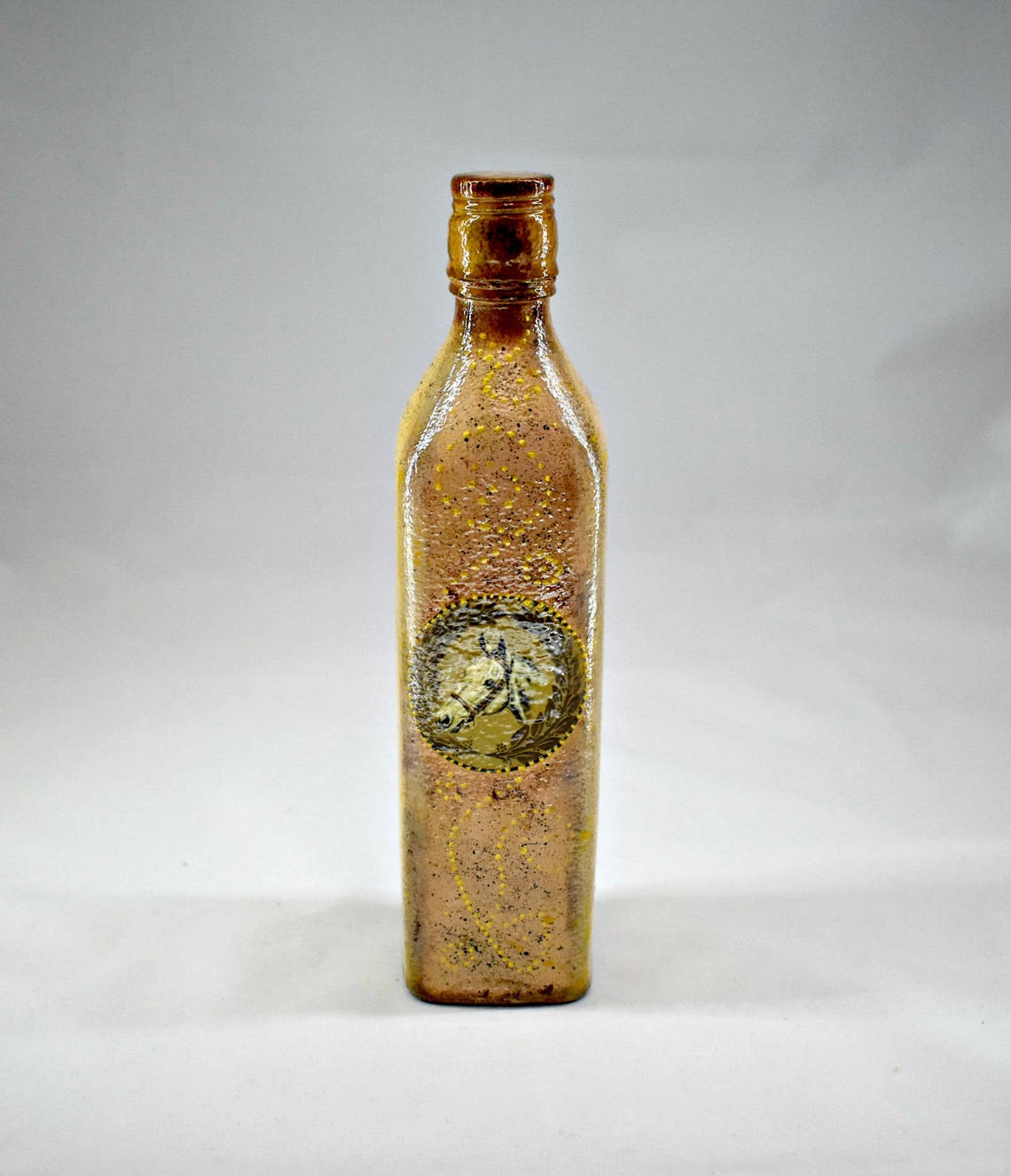 Decoupage bottle/ Vintage bottle/Decoupage on glass/Bottles Etsy