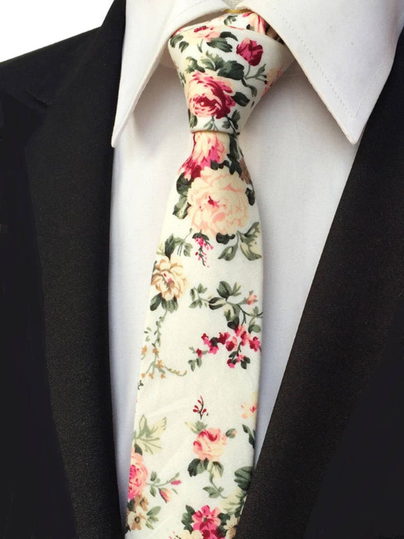floral groom tie