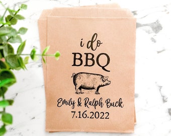 Utensil Holders Wedding | Engagement Barbecue | I Do BBQ | Barn Wedding Favor Bags | Rustic Wedding Decor