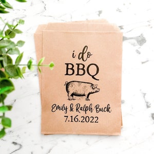 Utensil Holders Wedding | Engagement Barbecue | I Do BBQ | Barn Wedding Favor Bags | Rustic Wedding Decor