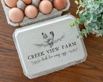 Homestead Farm Logo Egg Carton Stamp Label Farm Fresh Eggs Coop Labels Egg Date Stickers Stamp Backyard Chickens