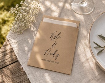 Favor Bags For Wedding | Snack Bags | Love Is Sweet Treat | Wedding Favor Bags | Rustic Wedding Decor