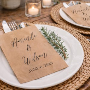 Wedding Utensil Bags, Wedding Flatware Holders, Utensil Holder Bags, I Do BBQ Bags, BBQ Rehearsal Dinner, Wedding Reception Favors