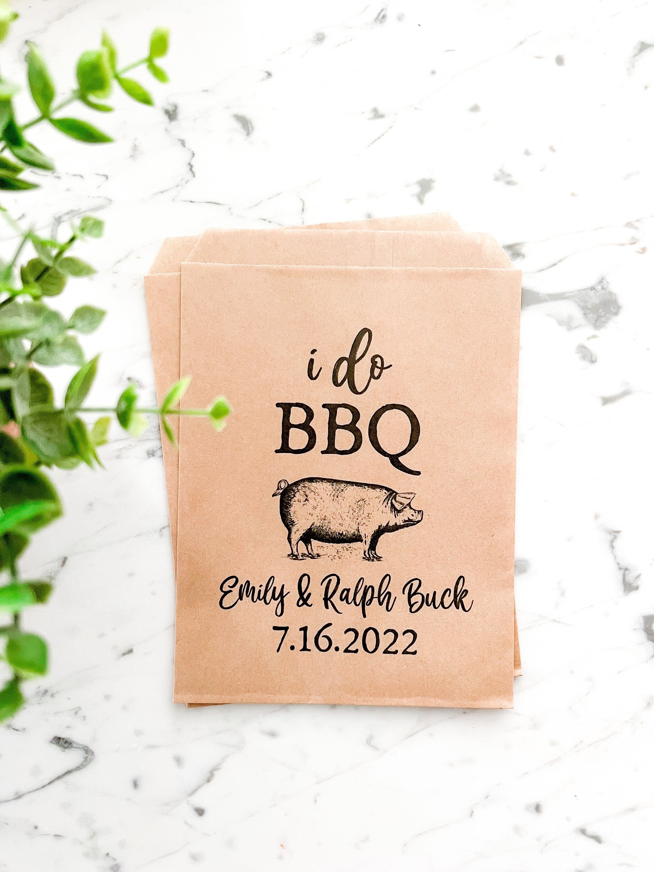 Utensil Holders Wedding Engagement Barbecue I Do BBQ Barn Wedding Favor Bags Rustic Wedding Decor