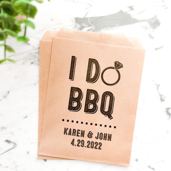 Utensil Holders For Wedding | Engagement Barbecue | I Do BBQ | Barn Wedding Favor Bags | Rustic Wedding Decor