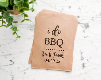 Utensil Holders Wedding | Engagement Barbecue | I Do BBQ | Barn Wedding Favor Bags | Rustic Wedding Decor