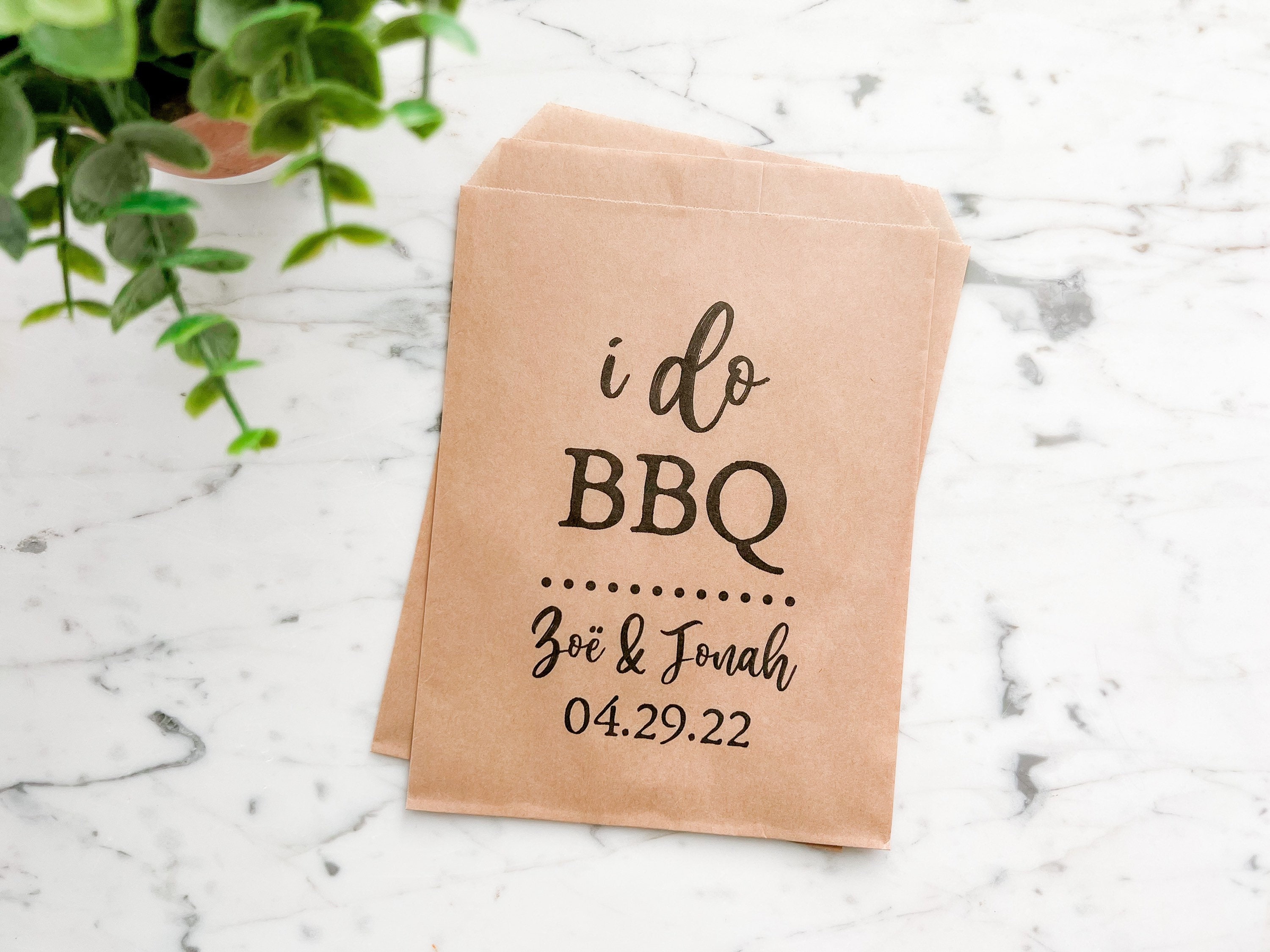 Utensil Holders Wedding Engagement Barbecue I Do BBQ Barn Wedding Favor Bags Rustic Wedding Decor