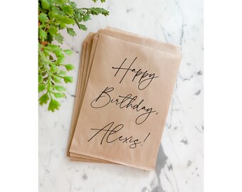 Happy Birthday Party Favor Utensil Bags | Party Shower Favor Bags | Sweet 16 Treat Bags