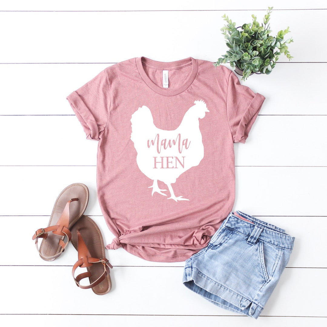 Mama Hen Chicken Graphic Tee SVG Mama Life Shirt Decal HTV - Etsy