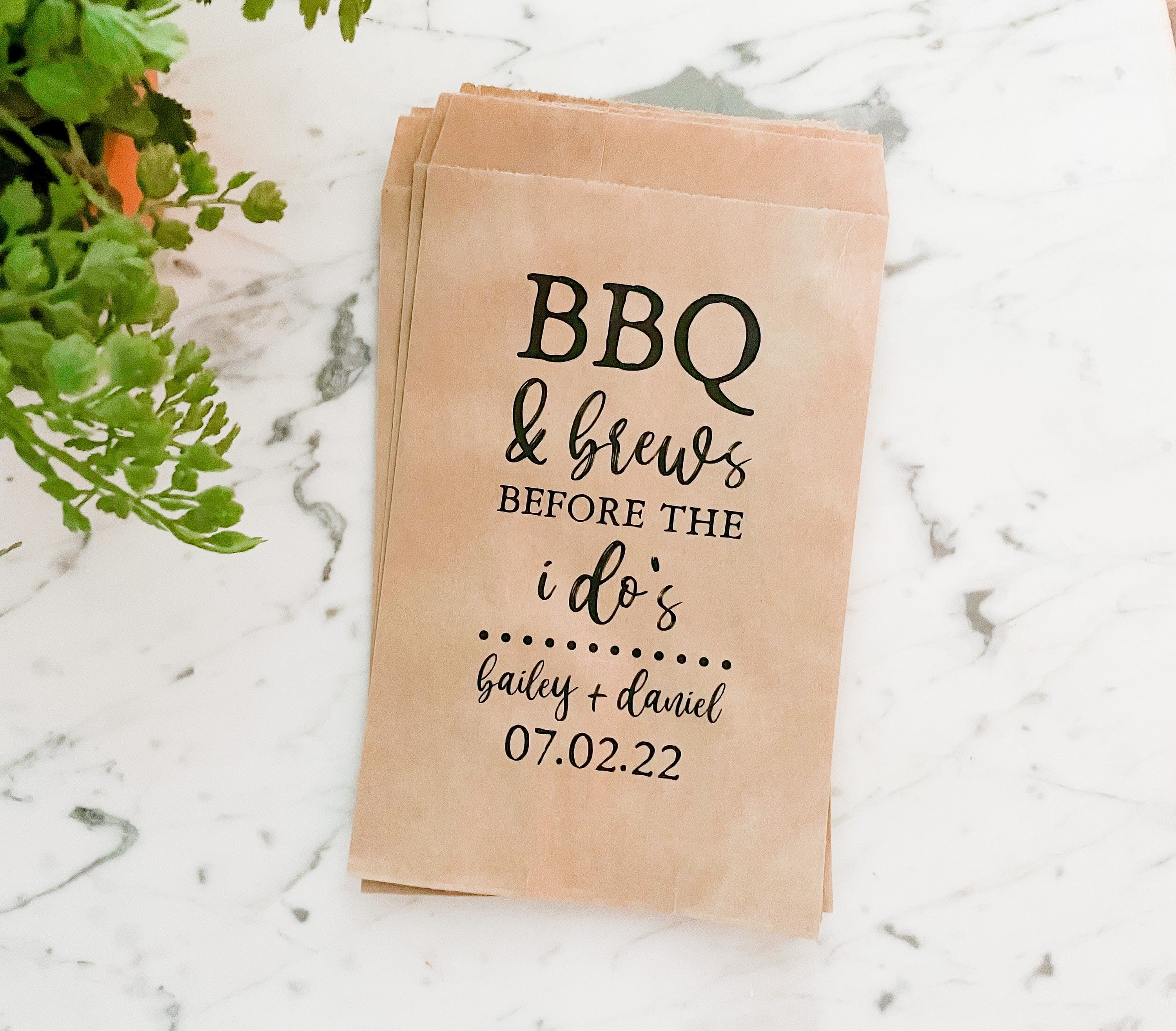 Utensil Holders Wedding Rehearsal BBQ Brews Engagement Barbecue I Do BBQ Barn Wedding Favor Bags Rustic Wedding Decor