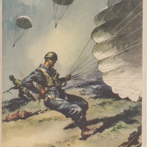Carte libre parachutiste des forces armées, publié par l'état-major de l'armée, envoyé en 1943