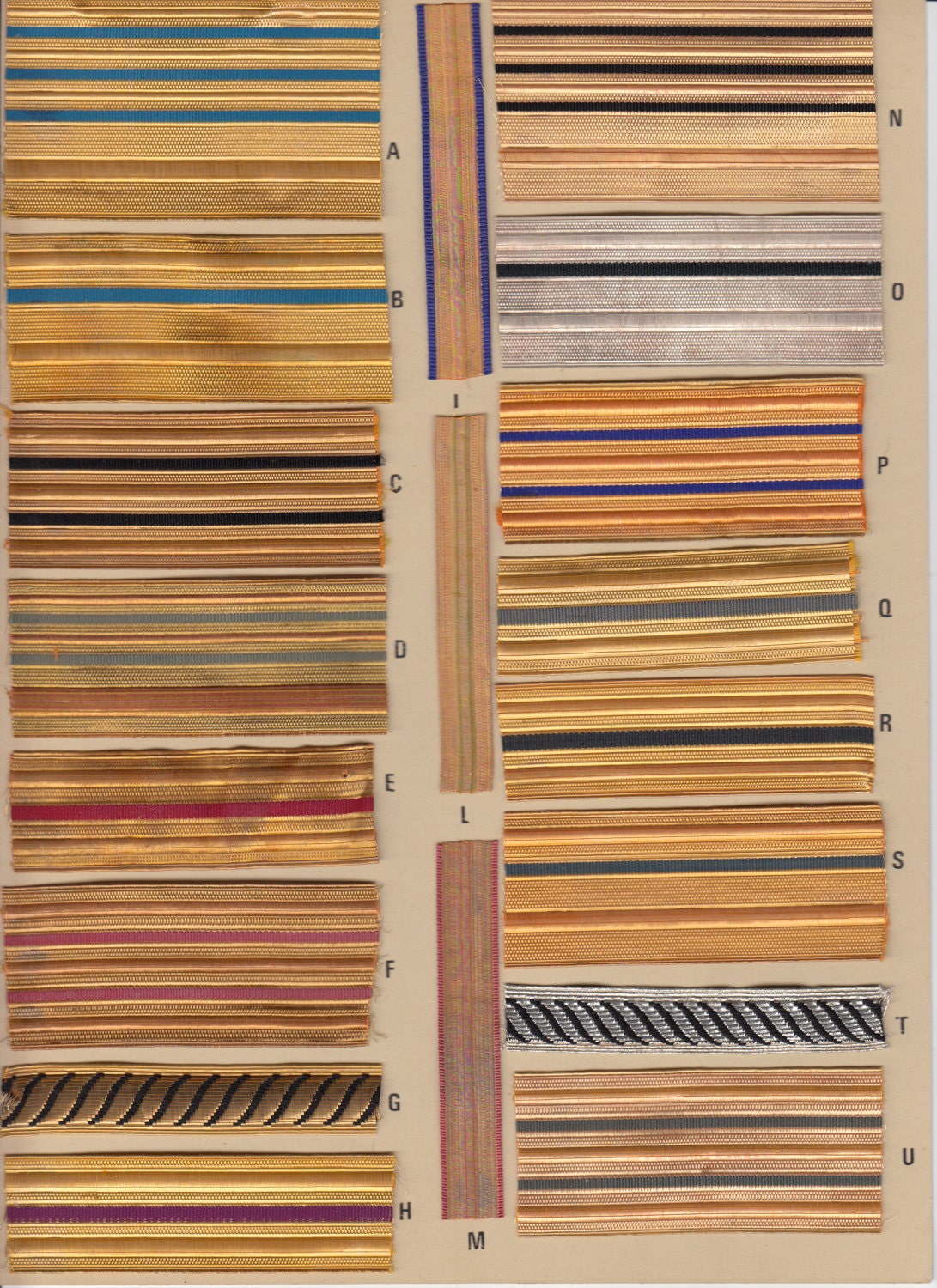 Ranks for Visored Cap Mod. 1936 - Italian Royal Army - Lenght 27 Inches ...