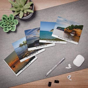 Set mit 5 Grußkarten: Lake Huron, Lake Lakehäng, Lake Lake könnte als Eriesee bezeichnet werden