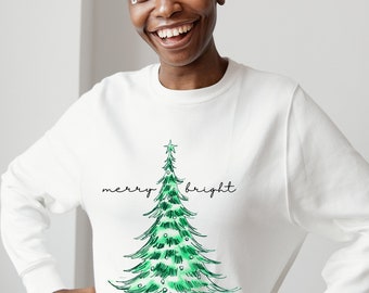 Holiday, Christmas, Merry and Bright Unisex Classic Long Sleeve T-Shirt
