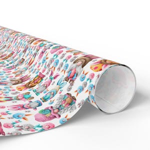 Gift Wrap Papers - super adorable Gnomes Easter wrapping paper, fun and unique gift wrap, Easter wrapping paper