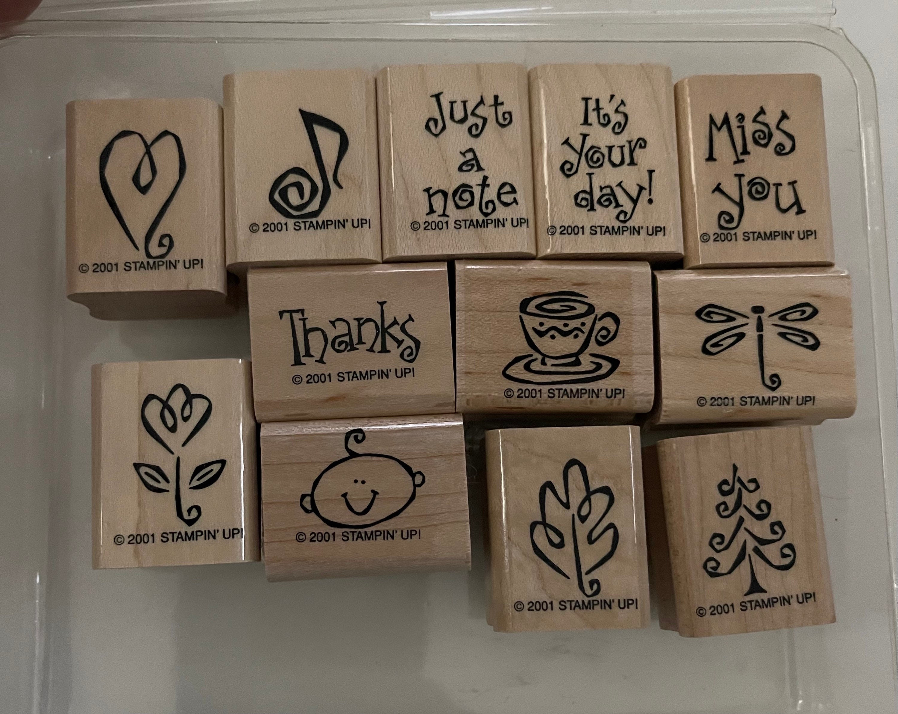 Vintage rubber stamps Stampin up Etsy