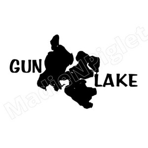 Gun Lake, Barry County, Michigan map downloadable svg