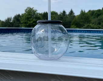 40 oz Fishbowl drinkware. Unique, Party ready, Extra large! Personalize, customize Adult Beverage Cups, Fun Drinkware, Booze Party Cups